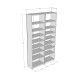 Asra K-18 Petra & Dark Grey Color Bookcase