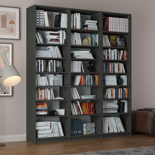 Bookshelf Asra K-27 Dark Gray Color