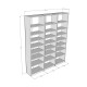 Asra K-30 White & African Walnut Color Bookshelf