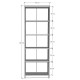 Asra Trend 5 Shelf Bookcase Study Room Office Modern Decorative Bookshelf White