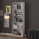 Asra Trend 5 Shelves Bookshelf Study Room Office Modern Decorative Bookshelf Ash Gray