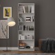 Asra Trend 5 Shelves Bookshelf Study Room Office Modern Decorative Bookshelf Ash Gray