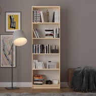 Asra Trend 5 Shelves Bookshelf Study Room Office Modern Decorative Bookshelf Maple Wood