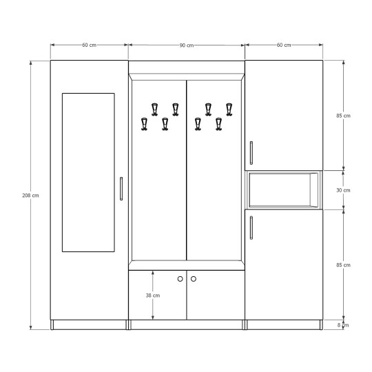 Wardrobe & Hallway Cabinet Asra V-04