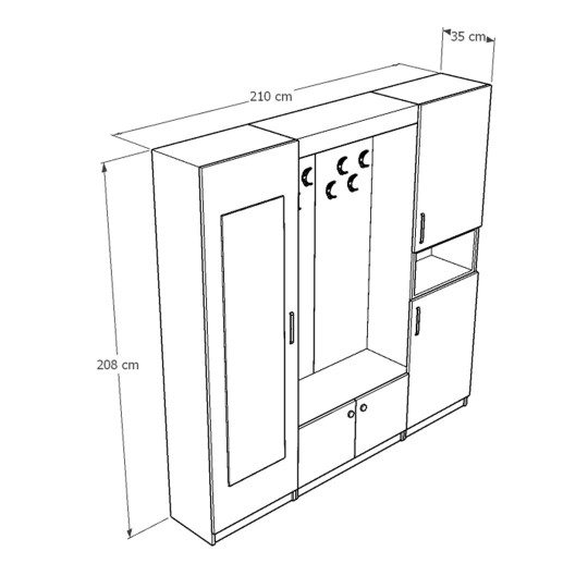 Wardrobe & Hallway Cabinet Asra V-04