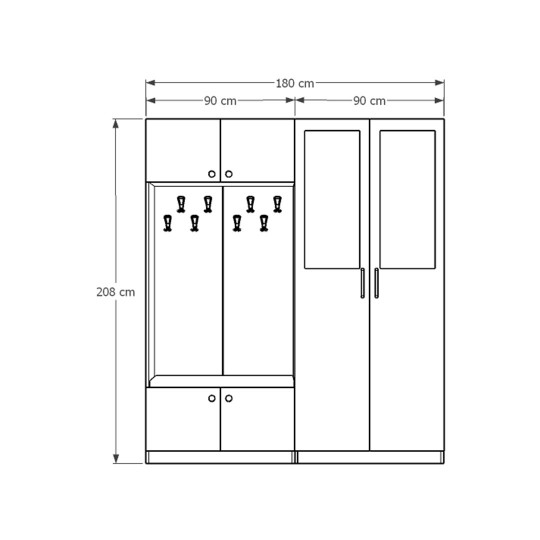 Wardrobe & Coat Stand Asra V-05