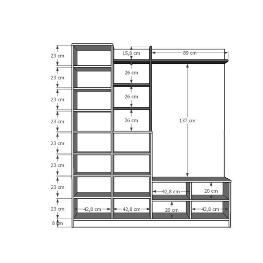 Wardrobe & Coat Stand Asra V-06