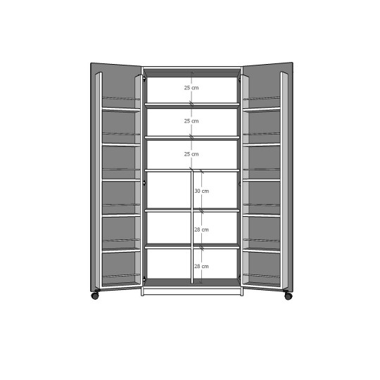 Kitchen Pantry Cabinet White MK-01