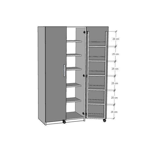 Kitchen Pantry Cabinet White MK-01