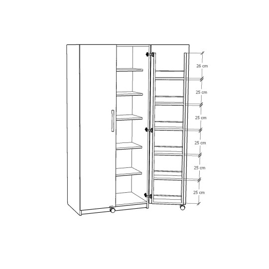 Folding Kitchen Table & Pantry Cabinet Set on Sale KM-02 + MK-02