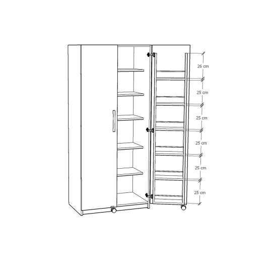 Campaign Folding Table & Pantry Cabinet Set KM-06 + MK-06