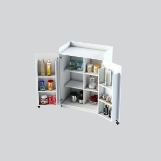 Kitchen Pantry Cabinet White MK-08