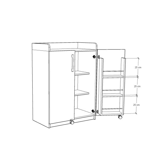 Campaign Foldable Table & Pantry Cabinet Set KM-17 + MK-08