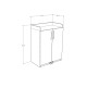 Campaign Foldable Table & Pantry Cabinet Set KM-17 + MK-08