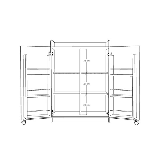 Promotional Folding Table & Pantry Cabinet Set KM-15 + MK-11