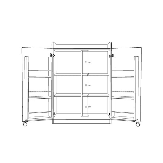 Promotional Folding Table & Pantry Cabinet Set KM-16 + MK-13