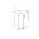 Folding Table & Pantry Cabinet Set KM-20 + MK-13