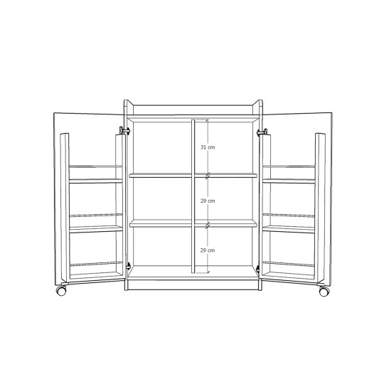 Promotional Folding Table & Pantry Cabinet Set KM-14 + MK-14