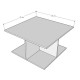 Coffee Table White-OS-09