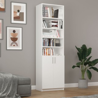 White Covered Bookcase Asra Trend K-31