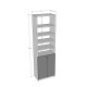 Retro Gray Covered Bookshelf Asra Trend K-37