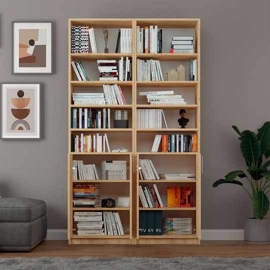 Sapphire Oak Covered Bookcase Asra Trend K-40