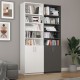 White & Dark Gray Covered Bookcase Asra Trend K-47