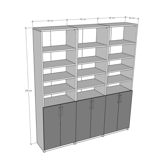 Bookcase Asra Trend K-50