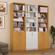 African Walnut & White Covered Bookcase Asra Trend K-60