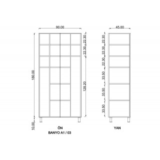 Bathroom Cabinet White B-03