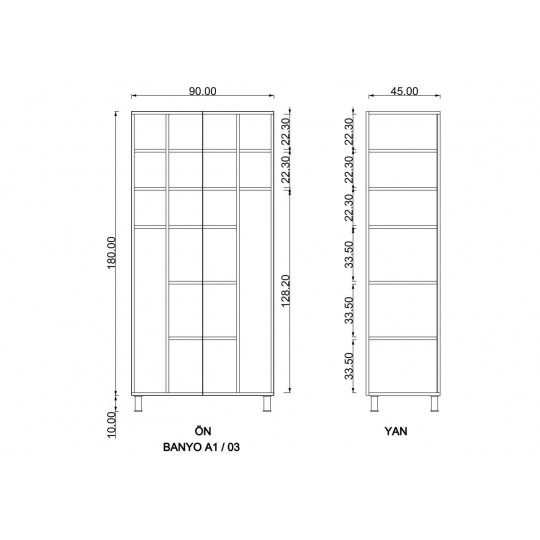 Bathroom Cabinet White B-03