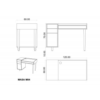 White Desk M-04