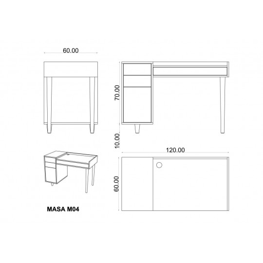 White Desk M-04