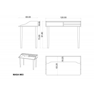 White Desk M-09