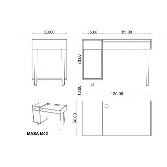  White & Variolatte Table