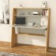  Teak & White & Metallic Grey Desk