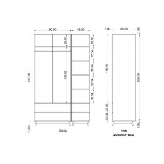 Wardrobe Asra Trend G-108