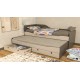 Extendable Bed Latte & Dark Gray