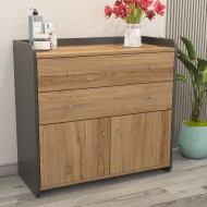 Dark Gray & Selerno Chest of Drawers