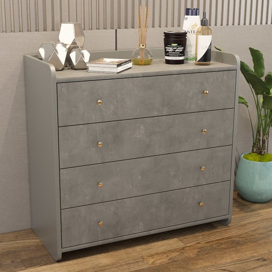 Chiffonier Metallic Grey & Retro Silver