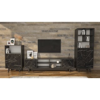 TV Group Dark Gray & Royal Marble