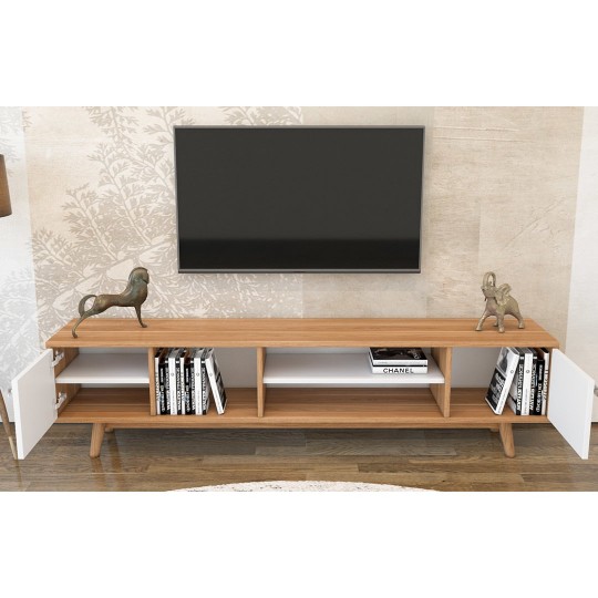 TV unit Avir Walnut & White