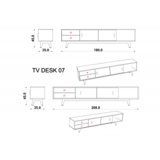 TV unit Dark Grey & Vario Latte