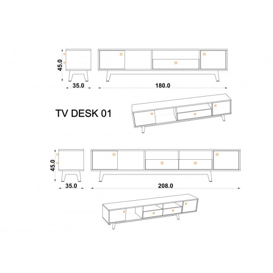 TV Unit Navaro & Grey & Stone