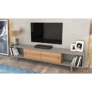 TV Unit Avir Walnut & Retro Silver