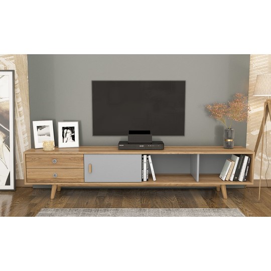 TV Unit Salerno & Metallic Grey