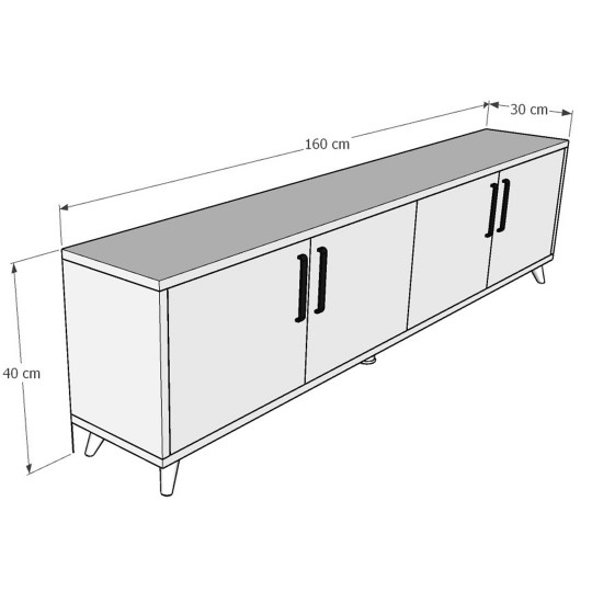 TV Unit White T-01