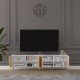 TV Unit White & Sapphire Oak T-02