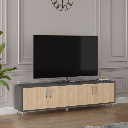 TV Unit Yıldız Sonoma & Dark Grey T-07