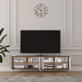 TV Unit Walnut & White T-08